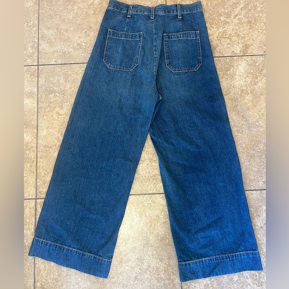 The GREAT the seafair jean, high waist wide leg - blue grass wash Size 28 - Picture 11 of 13